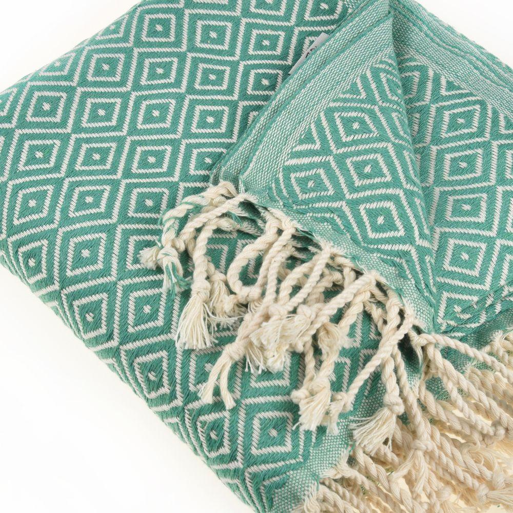 Malta Peshtemal Cotton Throw Blanket by La'Hammam