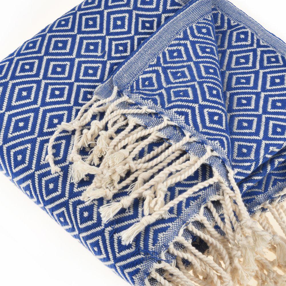 Malta Peshtemal Cotton Throw Blanket by La'Hammam