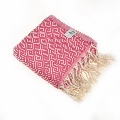 Malta Peshtemal Cotton Throw Blanket by La'Hammam