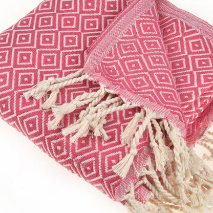 Malta Peshtemal Cotton Throw Blanket by La'Hammam