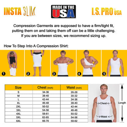 Insta Slim Compression Muscle Tank Shapewear MS0001 by InstantFigure - InstaSlim - InstantRecoveryMD