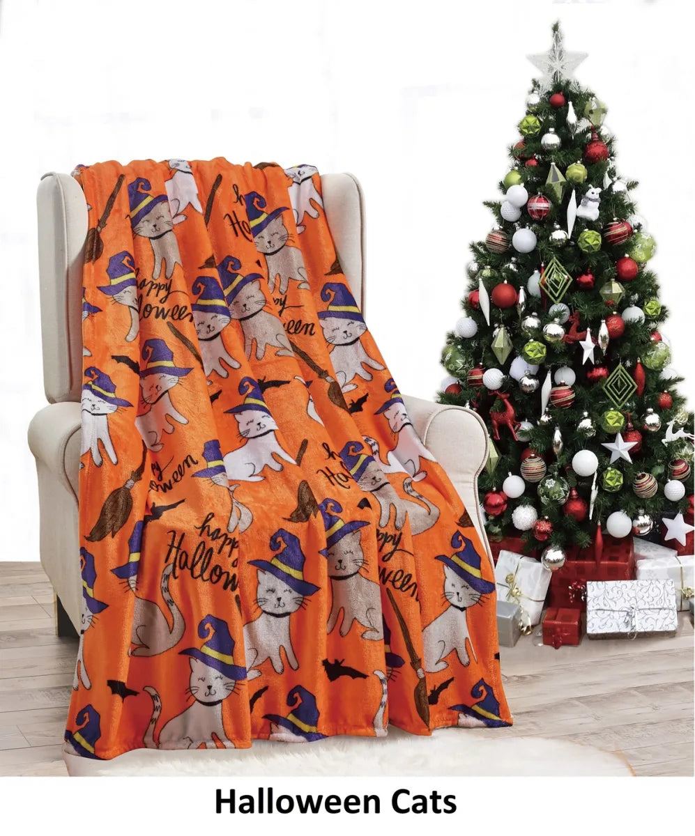 Halloween 50 X 60 Throw Blankets by Infinite Basics