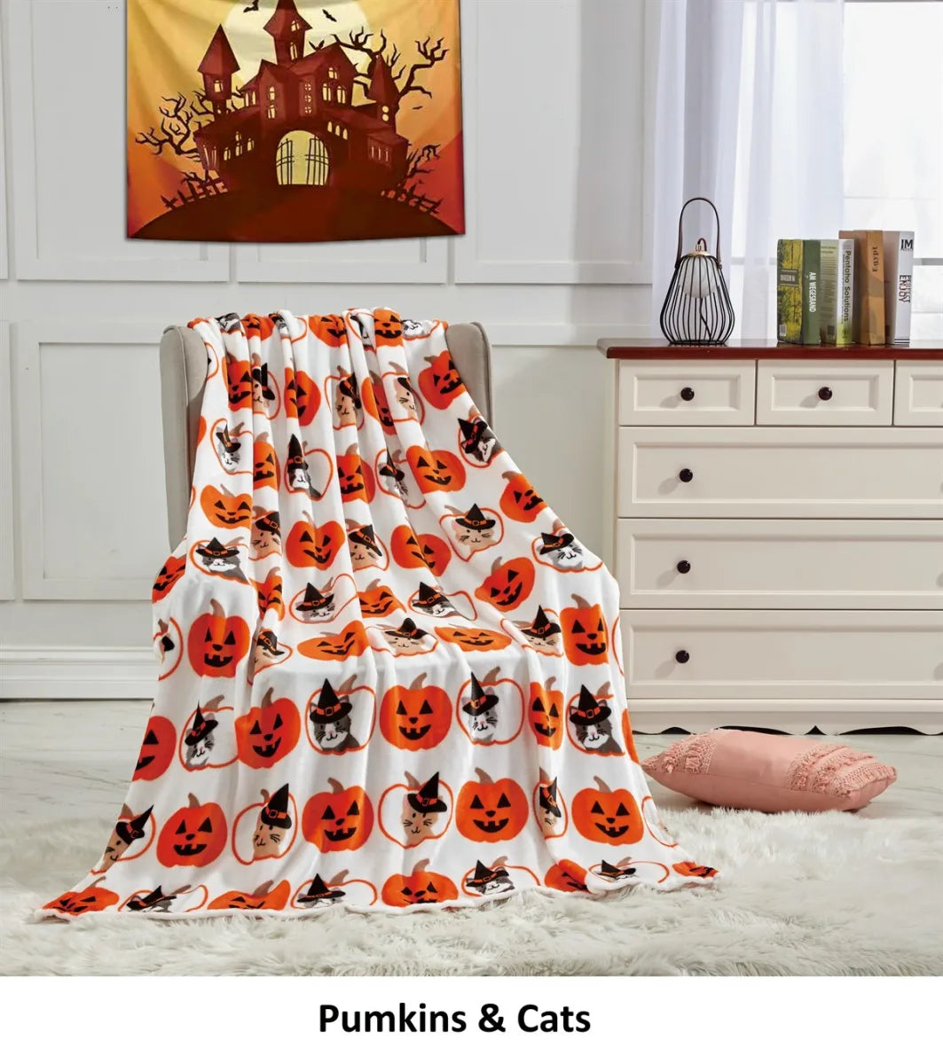 Halloween 50 X 60 Throw Blankets by Infinite Basics