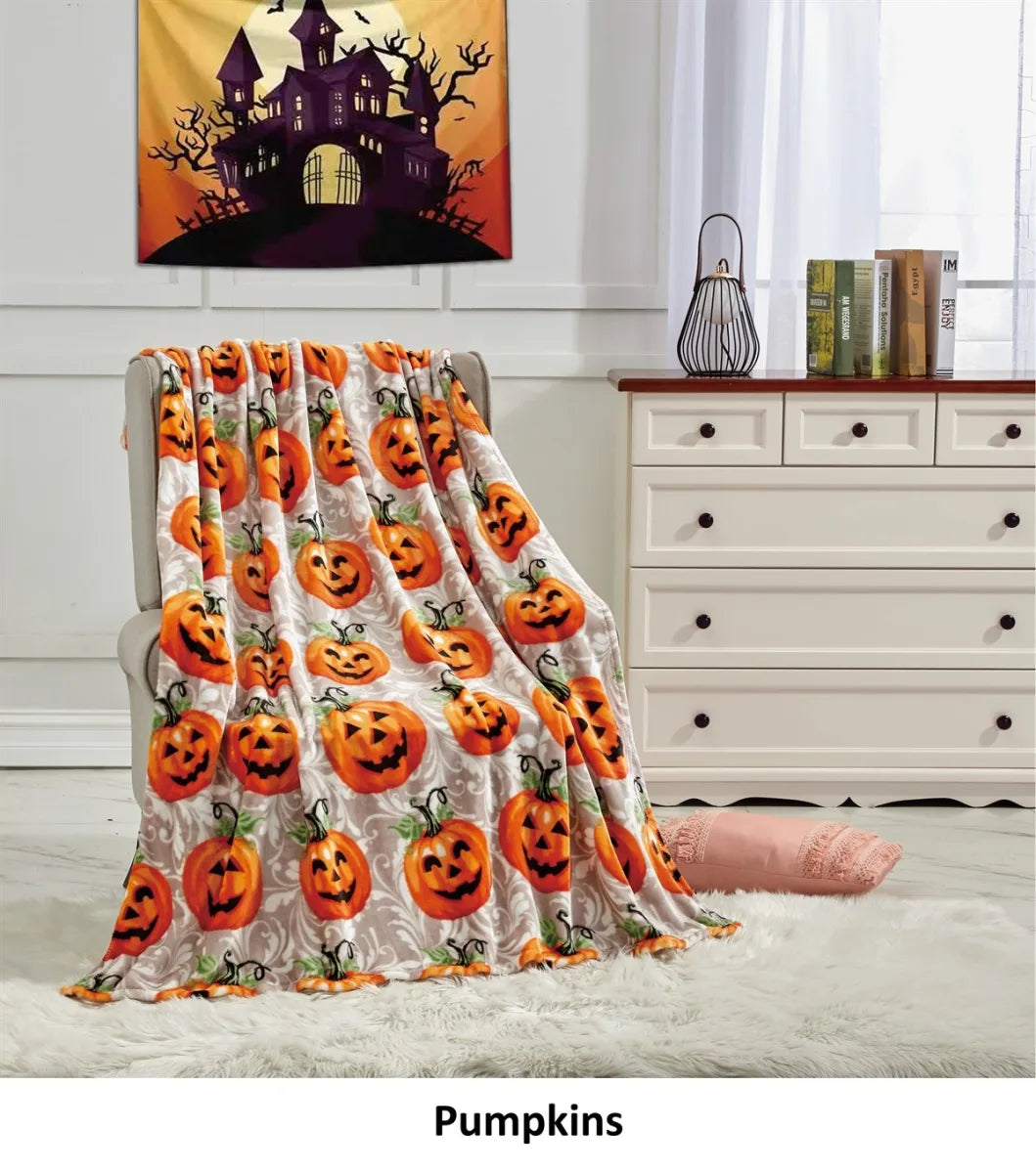 Halloween 50 X 60 Throw Blankets by Infinite Basics