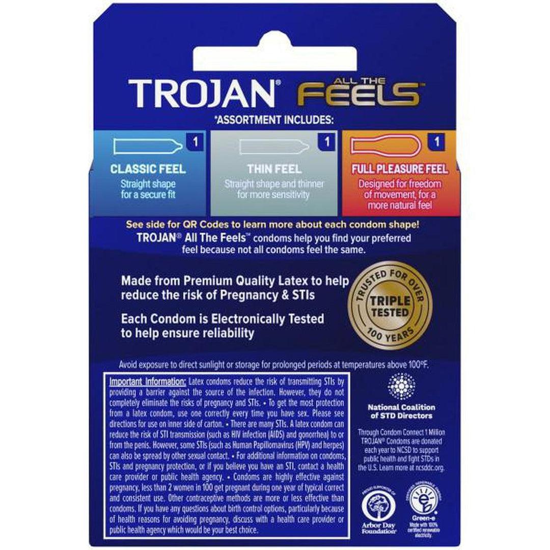 Trojan 'All The Feels' Condom Sampler (3 Types of Condoms)