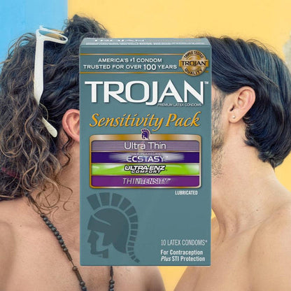 Trojan Sensitivity Variety Pack of Condoms (4 Types of Condoms)