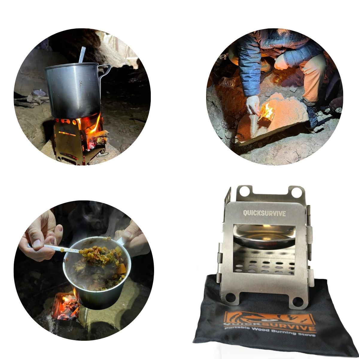 Portable Mini Foldable Wood Burning Survival Stove by Quick Survive