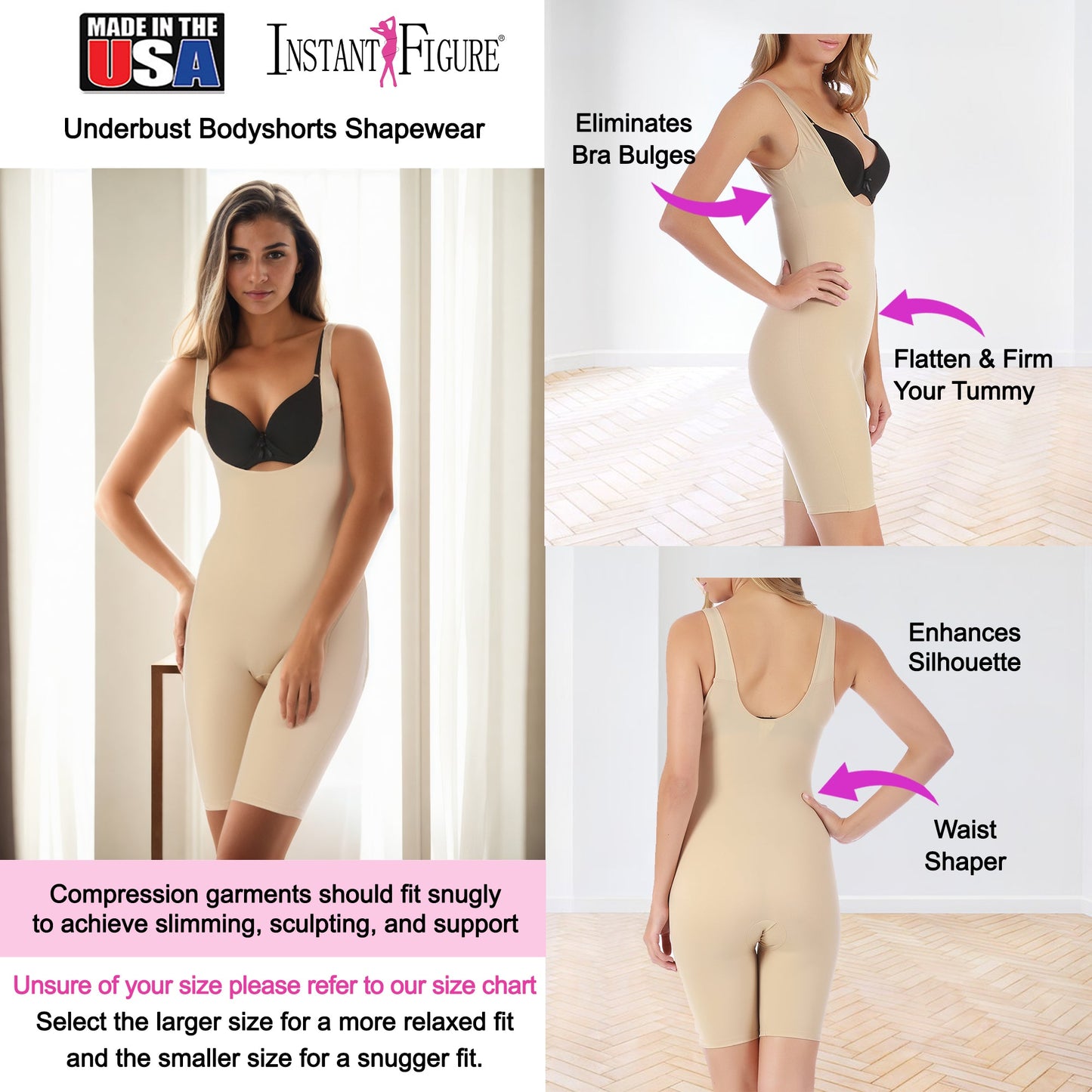 InstantFigure Underbust Bodyshorts Shapewear WB40161 by InstantFigure - InstaSlim - InstantRecoveryMD