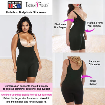 InstantFigure Underbust Bodyshorts Plus Size Shapewear WB40161C by InstantFigure - InstaSlim - InstantRecoveryMD