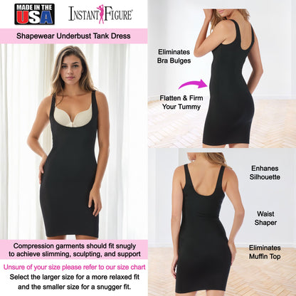 InstantFigure Shapewear Underbust Tank Dress WD40151 by InstantFigure - InstaSlim - InstantRecoveryMD