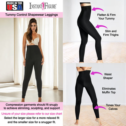 InstantFigure Tummy Control Shapewear Leggings WP40221 by InstantFigure - InstaSlim - InstantRecoveryMD