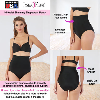 InstantFigure Shapewear Hi-waist Slimming Panty WPY019 by InstantFigure - InstaSlim - InstantRecoveryMD