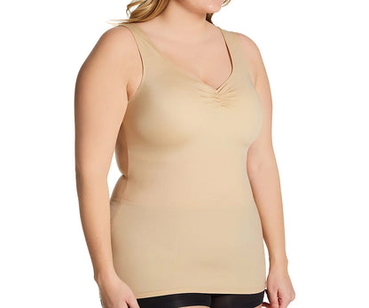 InstantFigure Shirred Tank Top Plus Size Shapewear WT40011C by InstantFigure - InstaSlim - InstantRecoveryMD