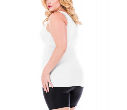 InstantFigure Shirred Tank Top Plus Size Shapewear WT40011C by InstantFigure - InstaSlim - InstantRecoveryMD