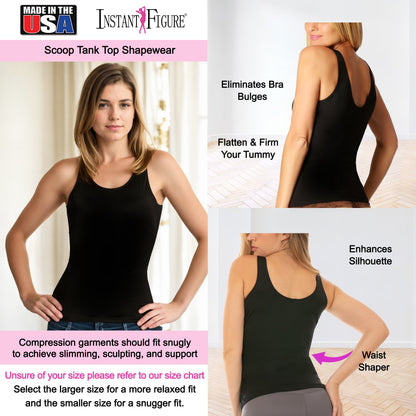 InstantFigure Compression Scoop Tank Top Shapewear  WT40021 by InstantFigure - InstaSlim - InstantRecoveryMD