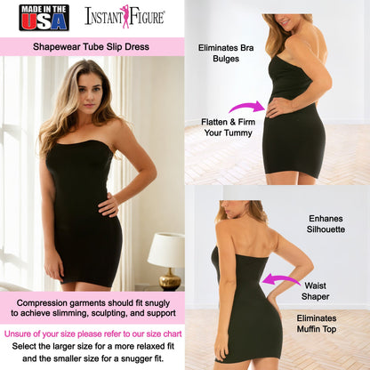 InstantFigure Shapewear Tube Slip Dress WTS034 by InstantFigure - InstaSlim - InstantRecoveryMD