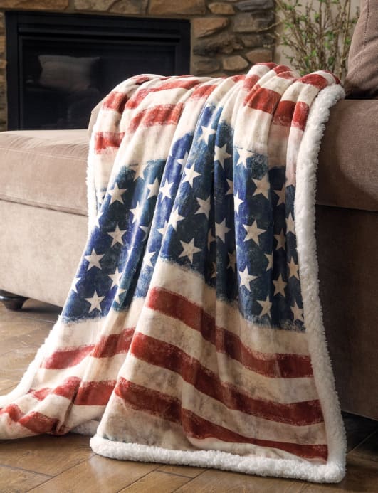 American Plush Sherpa Throw Blanket by Linen Mart