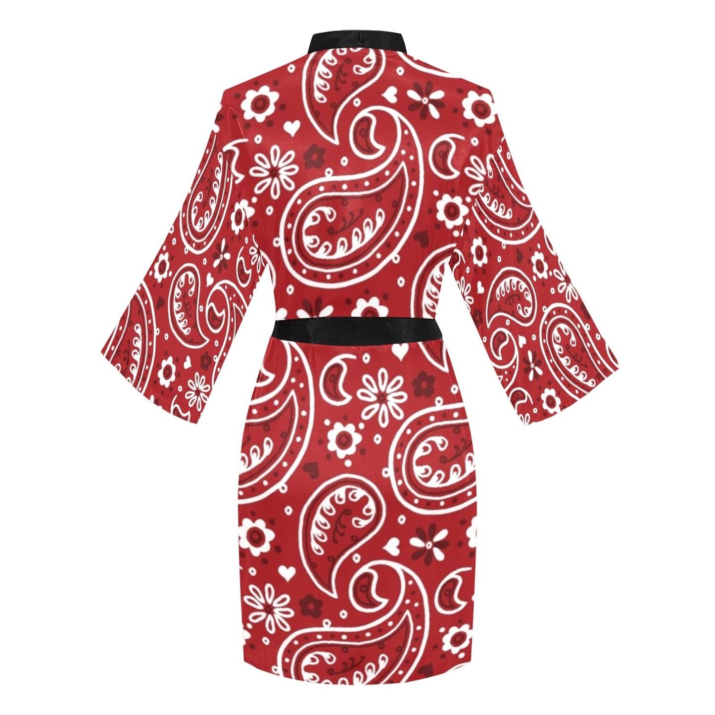 Red Bandana Women's Lounge Kimono Robe by Baha Ranch Western Wear