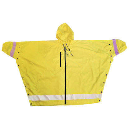 Brella 2020 Lime Green Unisex Hybrid Rain jacket w/ Reflective Strips by BRELLA