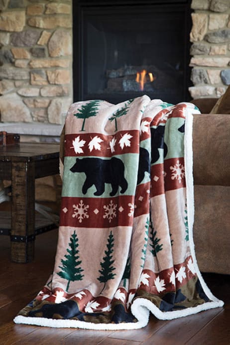 Cascade Ridge Plush Throw Blanket by Linen Mart