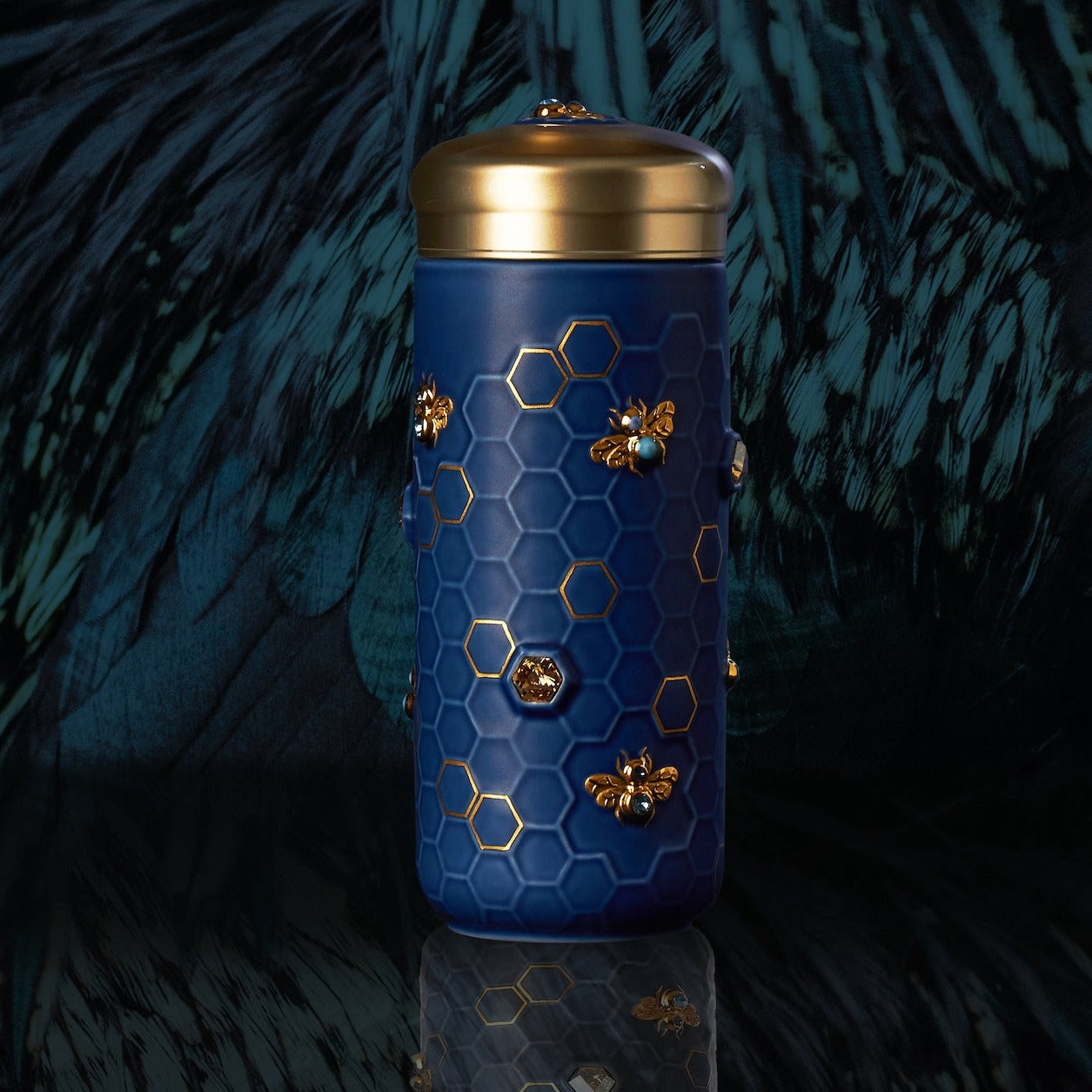 Honey Bee Travel Mug with Crystals by ACERA LIVEN