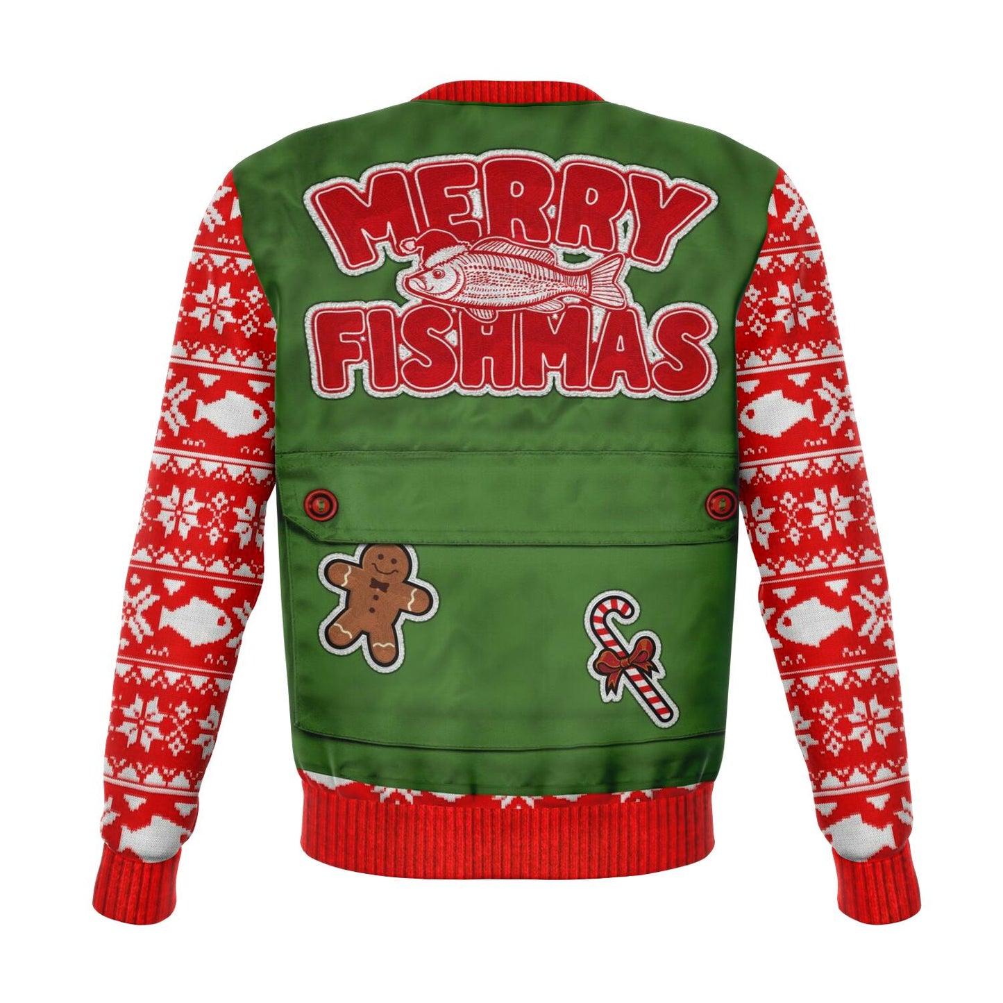 Ugly Christmas Fishing Gift Sweater Sweatshirt by KoultureKanvas