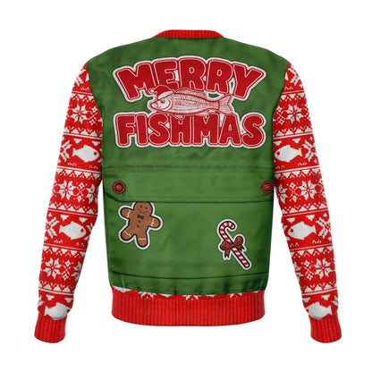 Ugly Christmas Fishing Gift Sweater Sweatshirt by KoultureKanvas