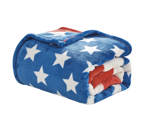 American USA Flag Oversized 50x70" Throw Blanket by Infinite Basics