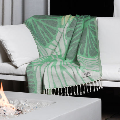 Exclusive Citrus Peshtemal Pure Cotton Throw Blanket by La'Hammam