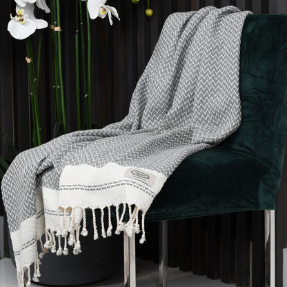 Mevly Peshtemal Cotton Peshtemal Throw Blanket by La'Hammam