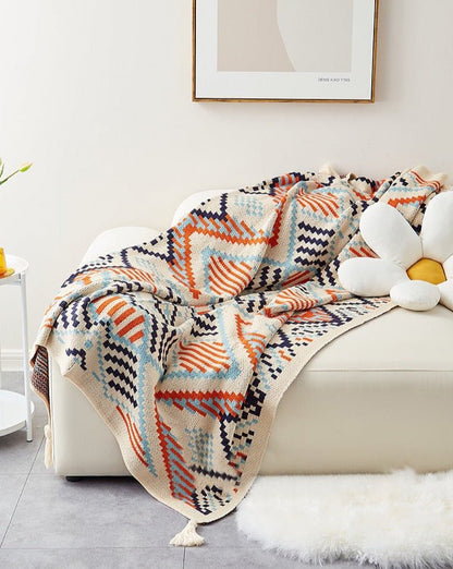 Oversize Cozy Boho Chic Throw Blanket by INSPECIAL HOME