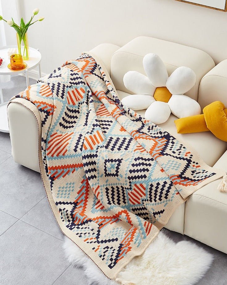 Oversize Cozy Boho Chic Throw Blanket by INSPECIAL HOME