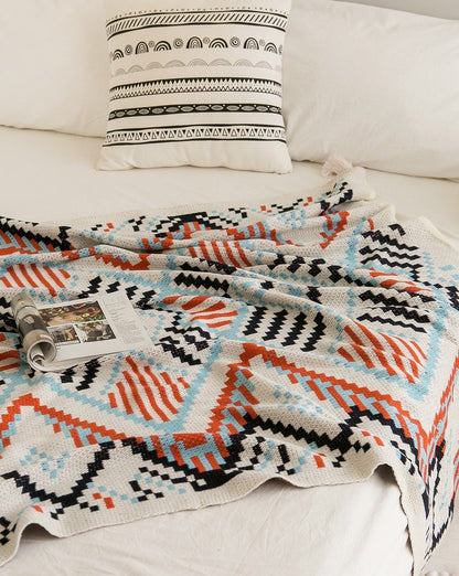 Oversize Cozy Boho Chic Throw Blanket by INSPECIAL HOME