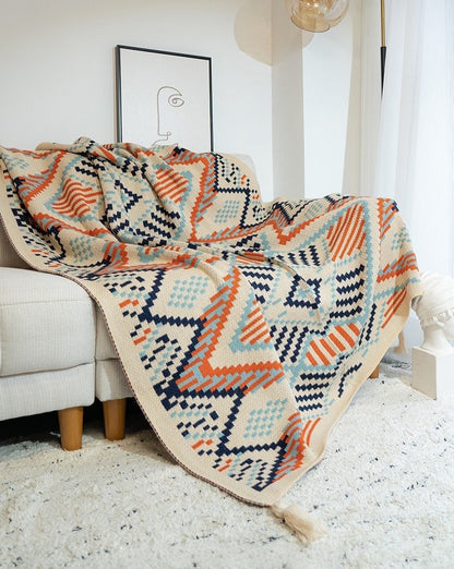 Oversize Cozy Boho Chic Throw Blanket by INSPECIAL HOME