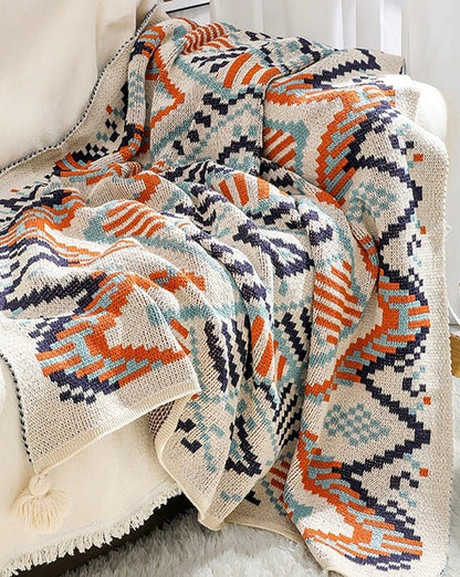 Oversize Cozy Boho Chic Throw Blanket by INSPECIAL HOME