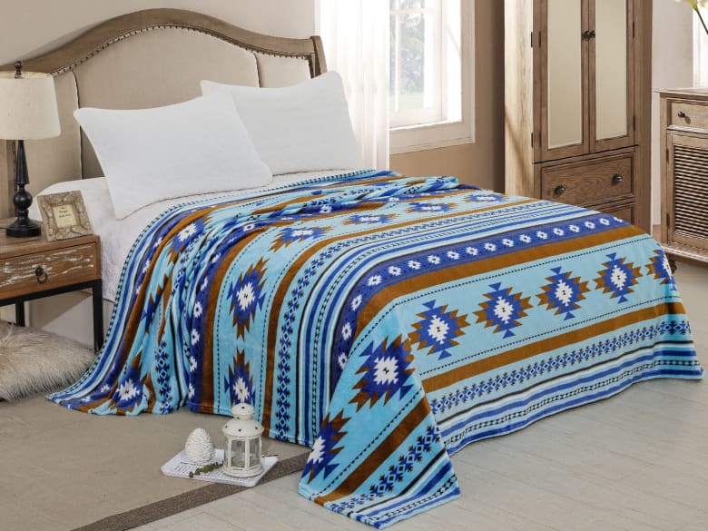 Oversized Southwest Aztec Throw Blanket by Linen Mart