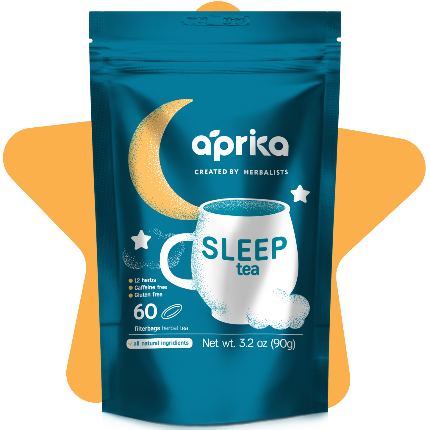 Herbal Sleep Tea with Sleep Guide, 60 bags by Aprika Life