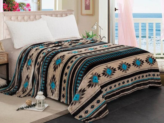 Oversized Southwest Aztec Throw Blanket by Linen Mart