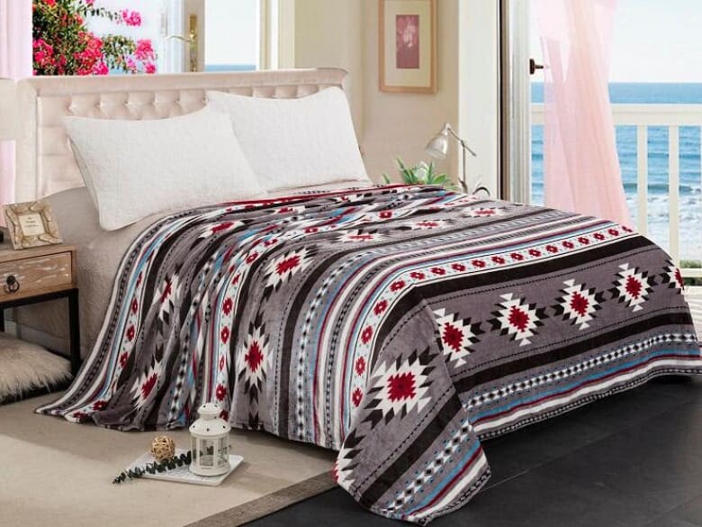 Oversized Southwest Aztec Throw Blanket by Linen Mart