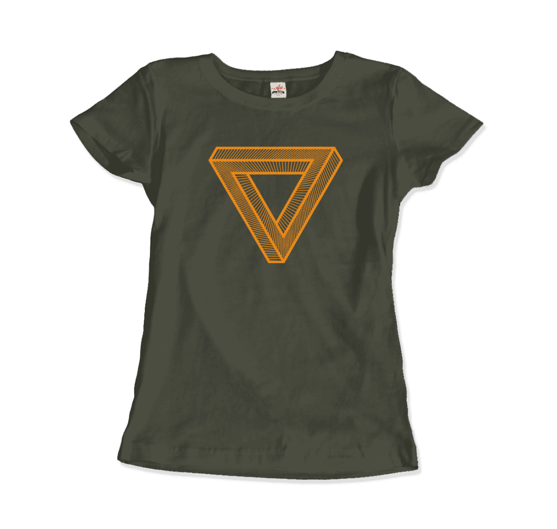 The Penrose Triangle From A Journey Through Time - DARK T-Shirt by Art-O-Rama Shop