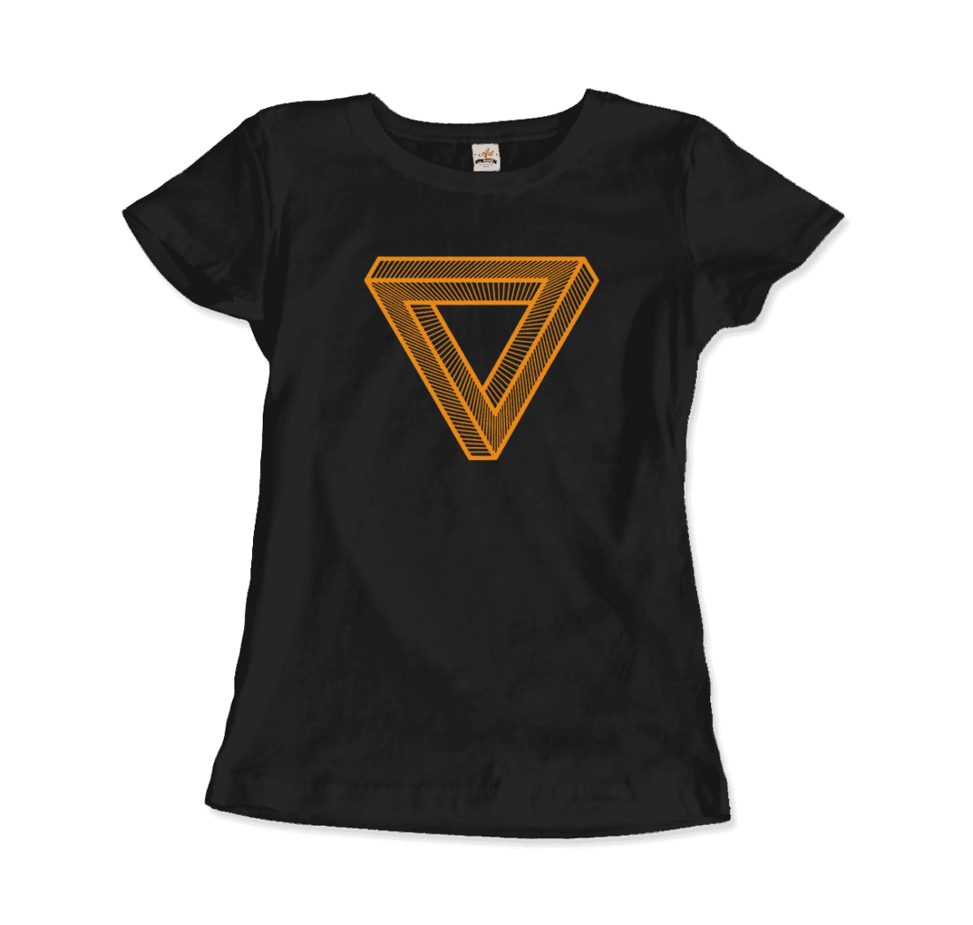 The Penrose Triangle From A Journey Through Time - DARK T-Shirt by Art-O-Rama Shop