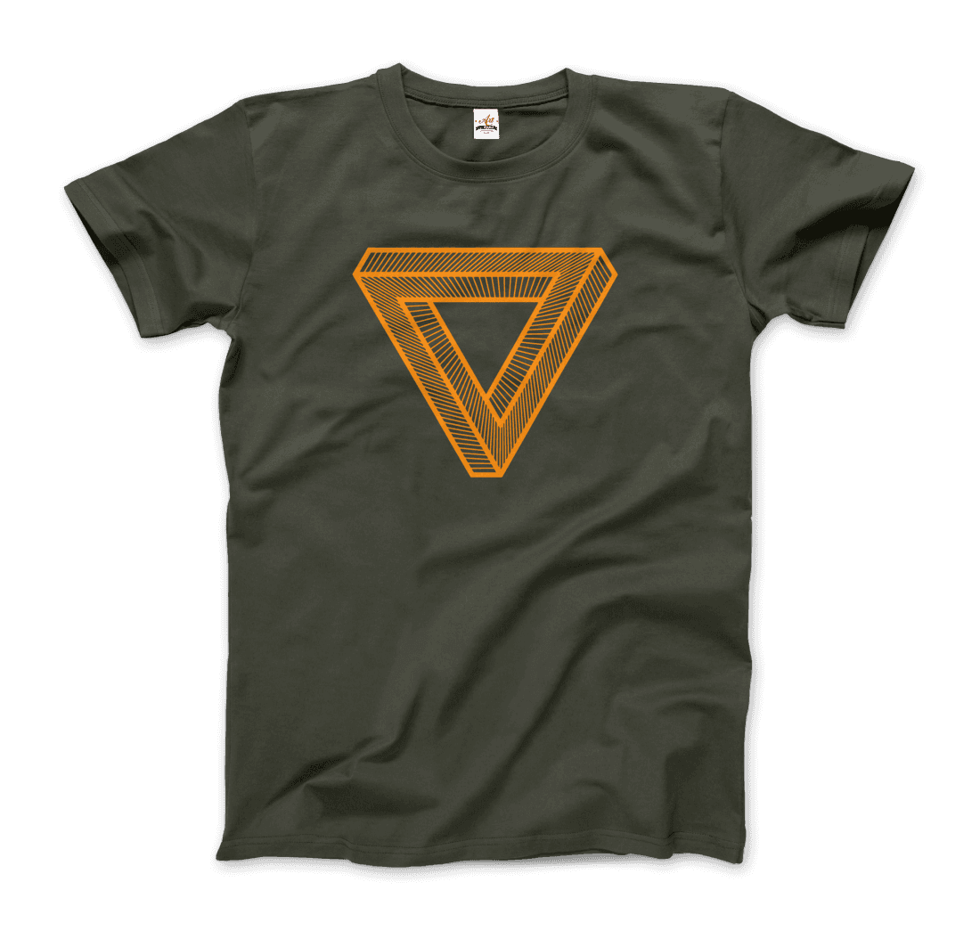 The Penrose Triangle From A Journey Through Time - DARK T-Shirt by Art-O-Rama Shop