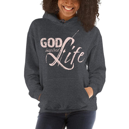 Womens Hoodie - Pullover Sweatshirt - God Inspired Life / Pink by inQue.Style